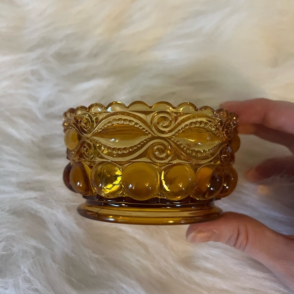 Amber glassware antique trinket dish desert bowl - Picture 4 of 5